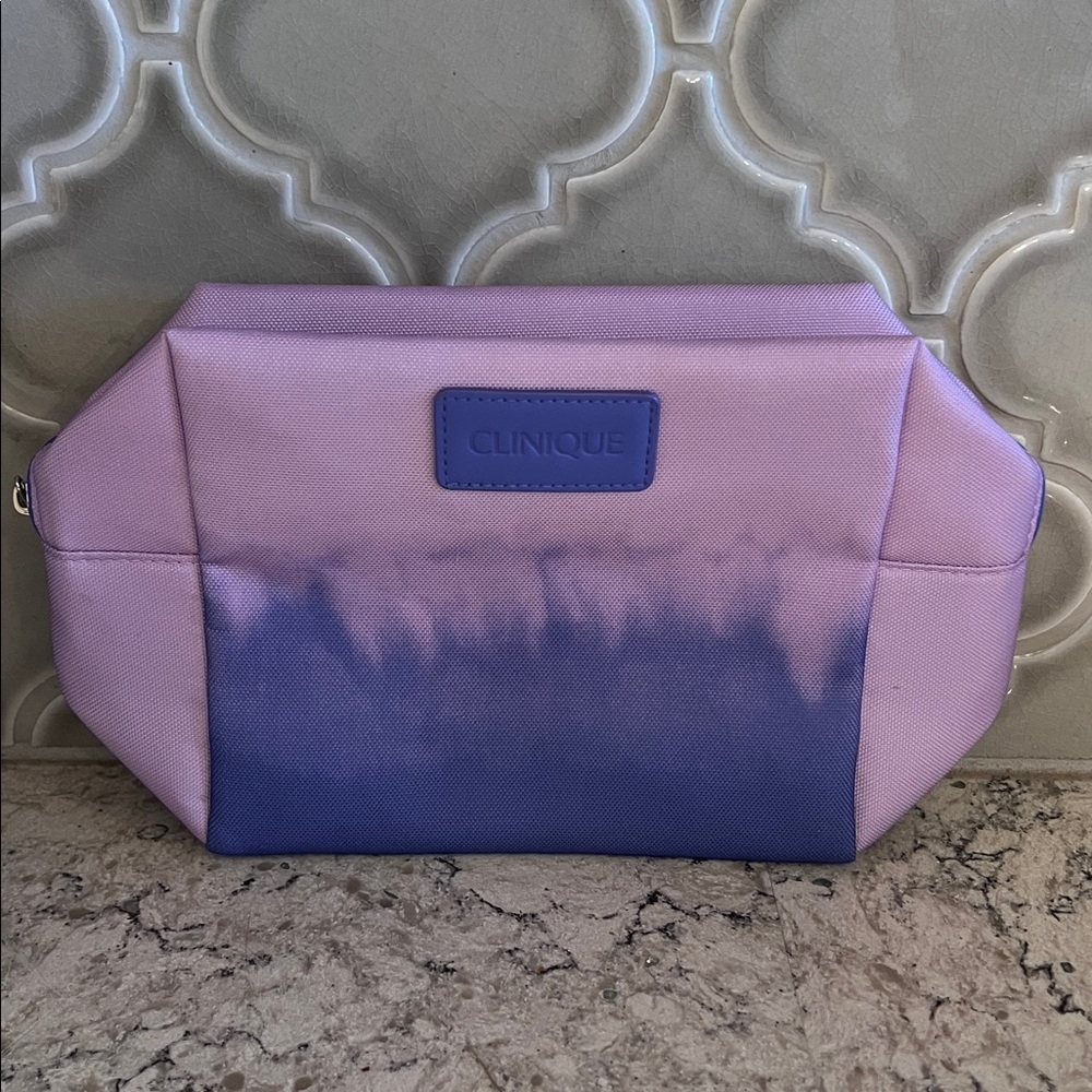 4/$14 NEW Clinique makeup bag, Purple Tie-dye